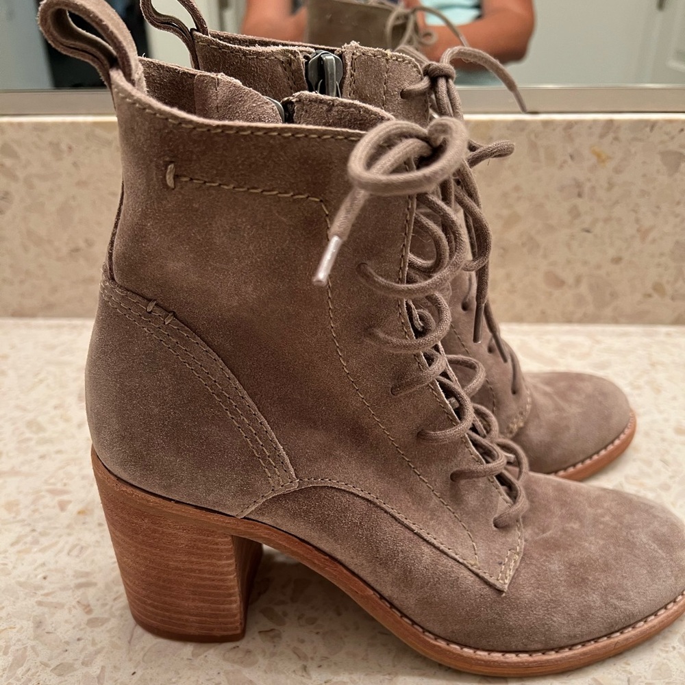 NWOT! Beige Dolce Vita  Zip Up lace Boots!